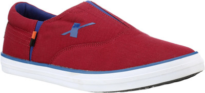 

Sparx Slip On Sneakers For Men(Maroon, Cherry blue
