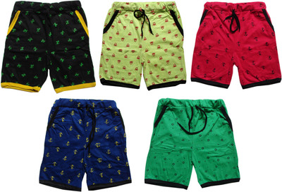 

Kifayati Bazar Short For Boys & Girls Casual Printed Hoisery(Multicolor, Pack of 5, Multi