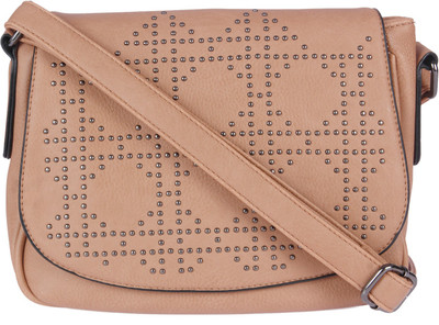 

Fur Jaden Women Casual Beige PU Sling Bag