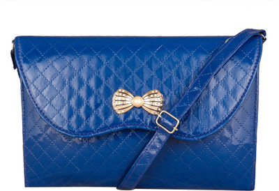 

Rapidcostore Girls Casual Blue PU Sling Bag
