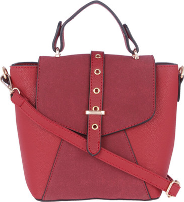 

Fur Jaden Women Formal Maroon PU Sling Bag