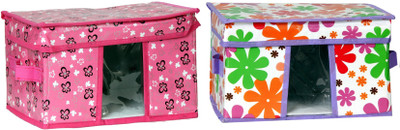 

FULLHOUZ Transparent Pink White Storage Box(Multicolor)