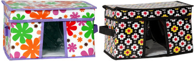 

FULLHOUZ Transparent Black White Storage Box(Multicolor)