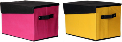 

FULLHOUZ L Head Pink1Yellow1 Storage Box(Multicolor)