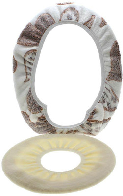 

Futaba Soft Coral Fleece Two-piece Toilet Washable Seat Pad - Brown Custom Fit Toilet Seat Lid Lock(Pack of 1)