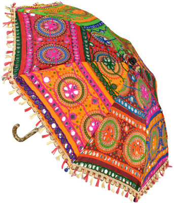 

Lal Haveli Home Party Decoration Cotton Girls Umbrella(Multicolor)