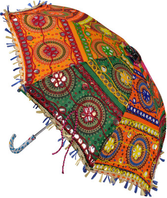 

Lal Haveli Cotton Embroidered Work Kids Size Umbrella(Multicolor)