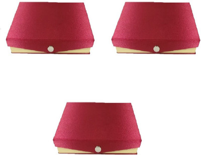 

Addyz Pack of 3 Pcs Kangan Chudi Bangle small Travel Case Makeup Vanity Box(Maroon)