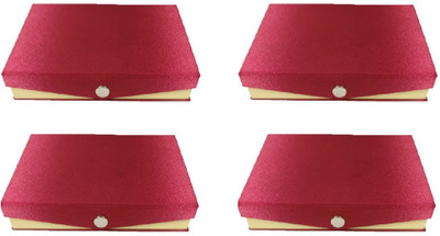 

Addyz Pack of 4 Pcs Kangan Chudi Bangle small Travel Case Makeup Vanity Box(Maroon)