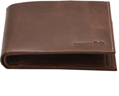 

STREET 99 Men Brown Genuine Leather Wallet(6 Card Slots)