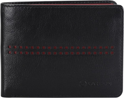 

Carlton Men Black Genuine Leather Wallet(8 Card Slots)