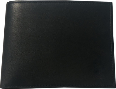 Ayesha Fashions Men Black Genuine Leather Wallet(3 Card Slots), Black-2