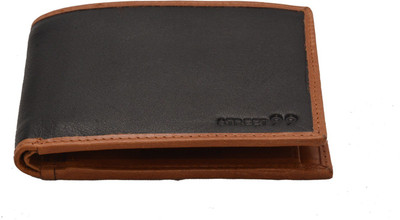 

STREET 99 Men Black, Tan Genuine Leather Wallet(6 Card Slots)