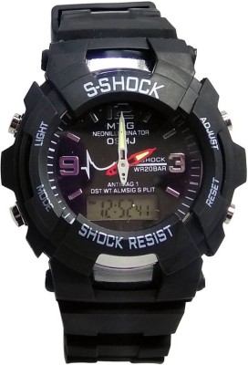 RJ Creation S-Shock Black Watch  - For Boys   Watches  (RJ Creation)