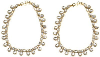 Taj Pearl Ethnic Alloy Anklet(Pack of 2)