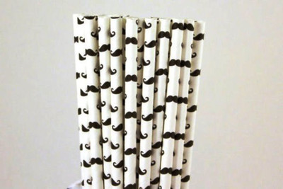 

Funcart White paper straws with black moustaches ( 25 pcs / pack)