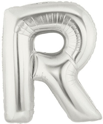 

ROCK THE PARTY Solid LETTER 16 INCHES Balloon(Silver, Pack of 1)