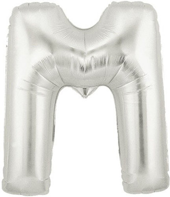 

JR EVENTS Solid LETTER 16 INCH Balloon(Silver, Pack of 1)