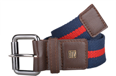 

OTLS Men & Women Casual Blue, Red Canvas Belt