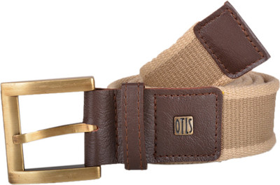 

OTLS Men & Women Casual Beige, Brown Canvas Belt