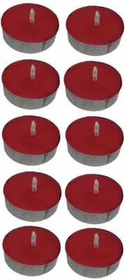 

Lyallpur Stores Rose Scented Smokeless Tealight Candles |Red Color | Pack of 10 Candle(Red, Pack of 10)