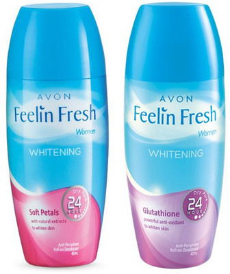

Avon Anew Feelin Fresh Soft Petals & Glutathione (set of 2) Deodorant Roll-on - For Men & Women(80 g, Pack of 2)