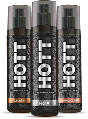 

Hott Musk, noir, Swagger Body Spray - For Men(135 ml, Pack of 3)