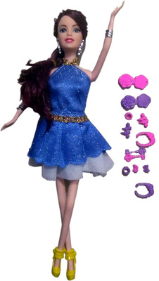 

Techhark Girl Fashion barbie Doll with Accessories Blue Series(Multicolor)