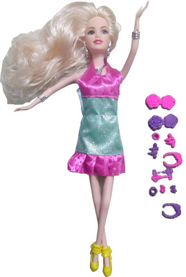 

Techhark Girl Fashion barbie Doll with Accessories Pink Series(Multicolor)