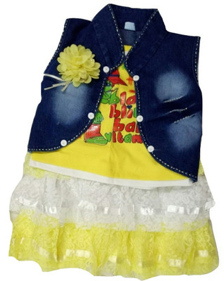 

Kid n Kids Girls Party(Festive) Top Skirt(Multicolor, Multicolour