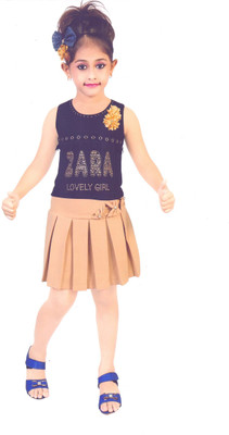

Hey Baby Girls Party(Festive) Top Skirt(Blue
