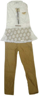 

Kid n Kids Girls Party(Festive) Top Capri(Multicolor, Multicolour