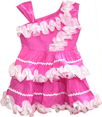 

Tyra Girls Midi/Knee Length Party Dress(Pink, Sleeveless