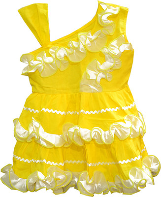

Tyra Girls Midi/Knee Length Party Dress(Yellow, Sleeveless