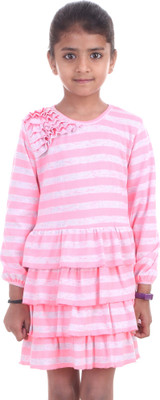 

Ace Girls Midi/Knee Length Casual Dress(Pink, Full Sleeve