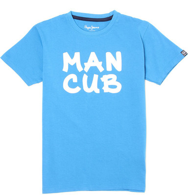 

Pepe Jeans Boys Graphic Print Cotton T Shirt(Blue, Pack of 1