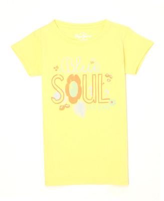 

Pepe Jeans Girls Graphic Print Cotton T Shirt(Yellow, Pack of 1