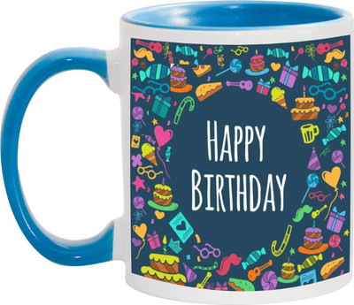

Awesum Happy Birthday, Special Gift Ceramic Mug(350 ml), Multicolor