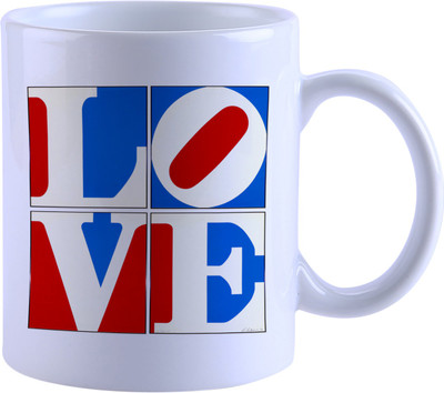

Snoby Love Printed Coffe (SETG_30) Ceramic Mug(350 ml), White