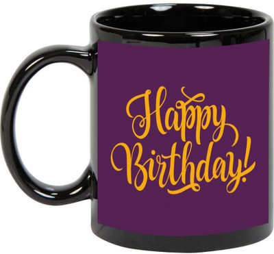 

Awesum Happy Birthday Good Quality Ceramic Mug(350 ml), Black