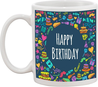 

Awesum Happy Birthday, Good Quality Ceramic Mug(350 ml), White