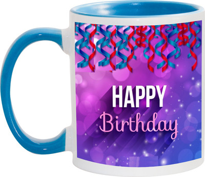 

Awesum Happy Birthday Printed High Quality Ceramic Mug(350 ml), Multicolor