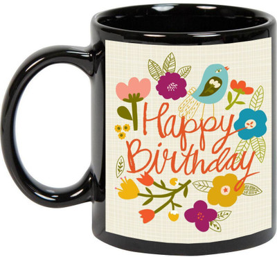 

Awesum Happy Birthday Best Special Ceramic Mug(350 ml), Black