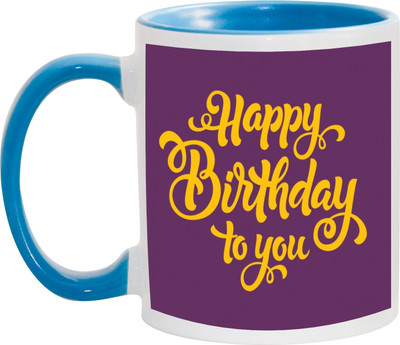 

Awesum Happy Birthday to You Gifting Ceramic Mug(350 ml), Multicolor