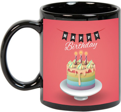 

Awesum Happy Birthday Gifting Special Ceramic Mug(350 ml), Black