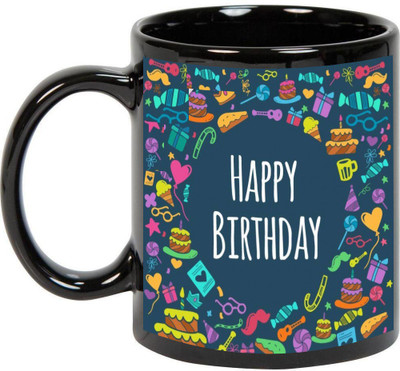 

Awesum Happy Birthday,Special Gifting Ceramic Mug(350 ml), Black