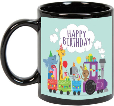 

Awesum Happy Birthday Special Ceramic Mug(350 ml), Black