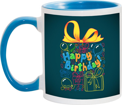

Awesum Good Quality- Happy Birthday Ceramic Mug(350 ml), Multicolor