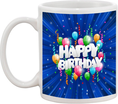 

Awesum High Quality- Happy Birthday Ceramic Mug(350 ml), White