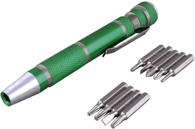 Asraw 9 In 1 Pen Screwdriver Impact Screwdriver Set, Green